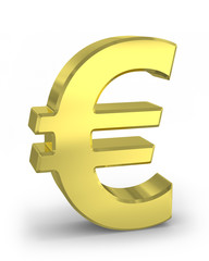 Gold euro sign