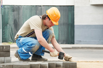 sidewalk pavement construction works