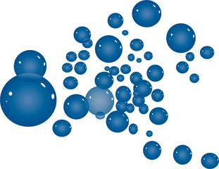 vector illustration of liquid shiny waterdrops