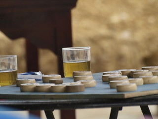 Tablero de damas en Sapa (Vietnam)