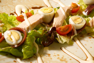 Warm chicken salad