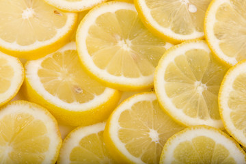 Sliced lemons Close-Up