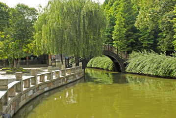 Picturesque canal scene in central China