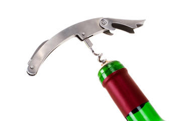 wine bottle isolated on a white background