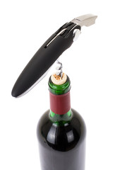 wine bottle isolated on a white background