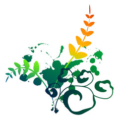 colorful floral decorative