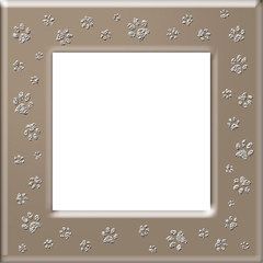 Paw print frame