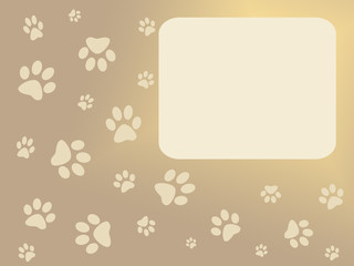 Paw print frame © Marta Tobolova