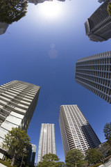 Obraz premium リバーシティの高層マンション