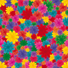 Fototapeta na wymiar Floral seamless background, part 5. Vector illustration..