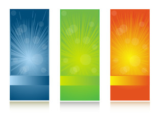 Light burst business card set - obrazy, fototapety, plakaty