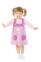 Little funny standing girl