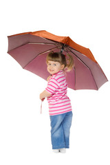Little girl with umbrella