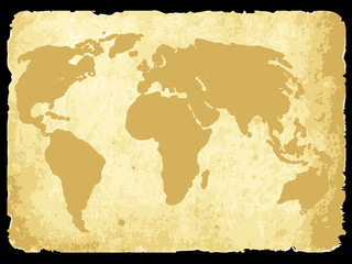 worldmap on old paper