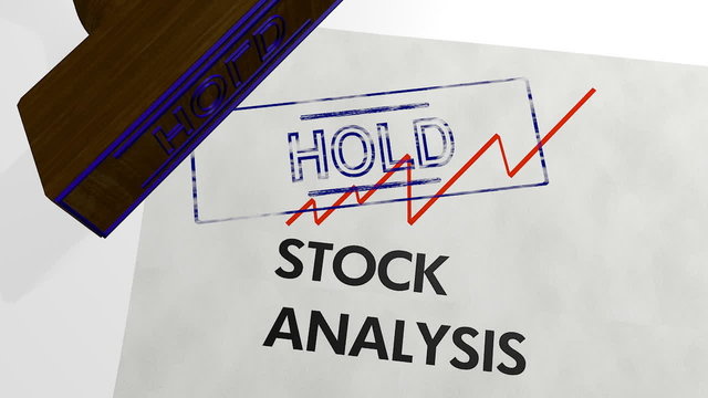 stock analysis - hold shares - 3d animation