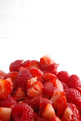 fraises en salade