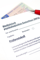 Medizinisch psychologisches Gutachten MPU