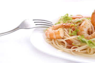 pasta with shrimps