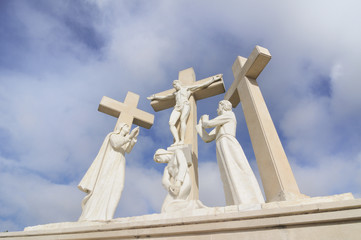 Skulptur der Kreuzigung