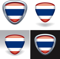 Thai Flag Crest Button