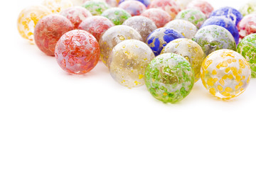colorful glass balls