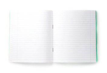 Notebook isolated on the white background