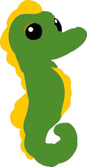 vector - a sea horse isolated on background