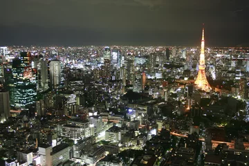 Fotobehang Tokyo Megacity at night © XtravaganT