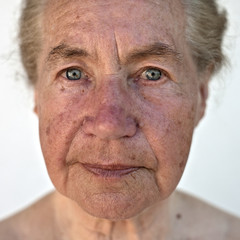 Natural portrait of an old woman