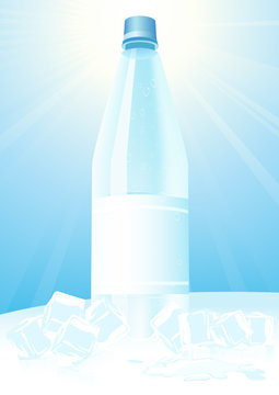 Mineral water and ice