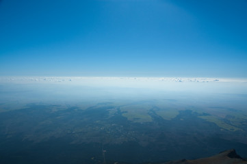 Sky above the clouds