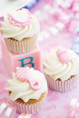 Cupcakes for a baby shower