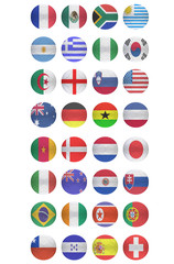 soccer ball with national flags