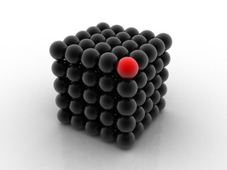 different red ball