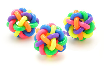 Colorful rubber rings balls