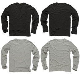 Blank black and gray long sleeve shirts - 22730203