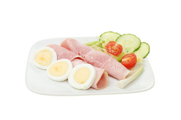 Ham and egg salad