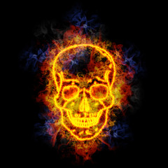 Fiery skull.