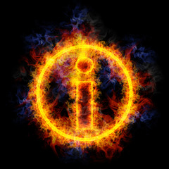 Fiery information symbol.