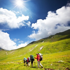 Fototapeta premium Hike in mountains