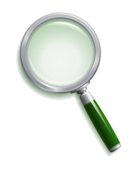 Green magnifying glass