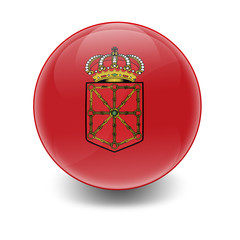 Esfera brillante con bandera Navarra