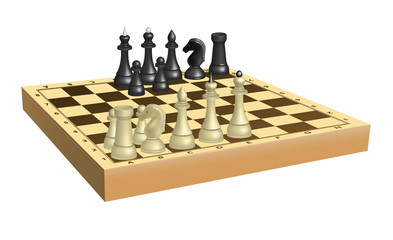 Chess on chessboard