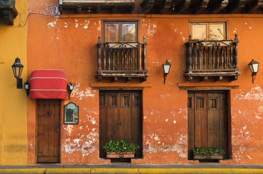 Fototapeta Streets of Cartagena, Colombia