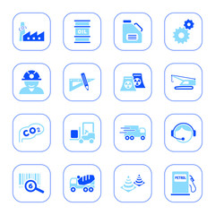 Industry icons - blue series