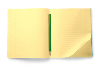 Notebook isolated on the white background