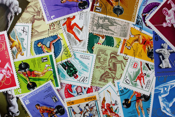 post stamps devoted sport
