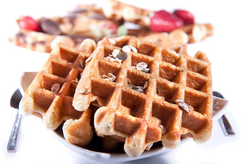 Two Waffles from integral wholegrain