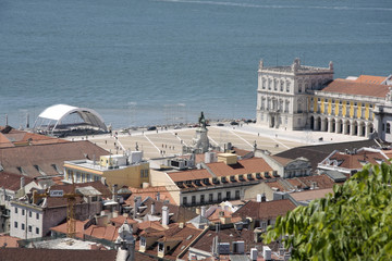 Fototapeta na wymiar Lisbonne, vue générale