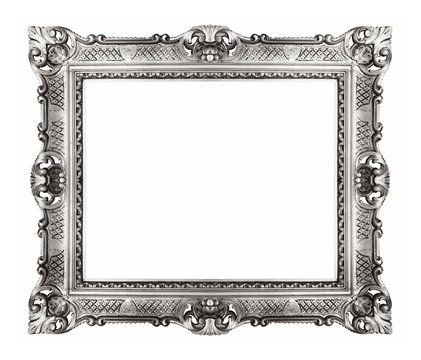 Silver ornate frame